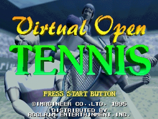 Virtual Open Tennis title screen for Sega Saturn